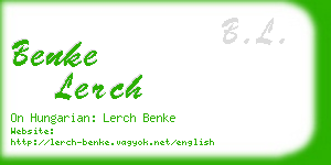 benke lerch business card